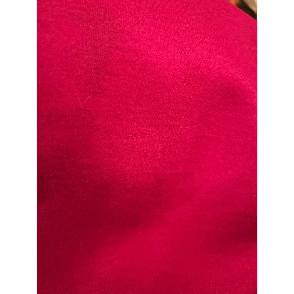 DIANE von FURSTENBERG DVF Wool Blend USA Magenta‎ Collarless Coat 3/4 Sleeves 12